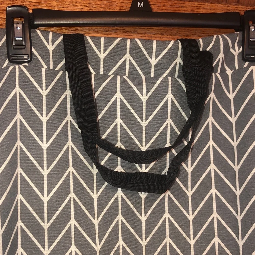 Gray and White Laundy bag xlarge